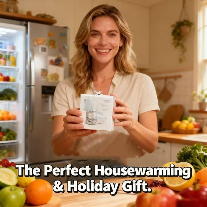 HOMIKE Refrigerator Deodorizer Odor EliminatorLast up to 10 Years for CarClosetShoes CabinetFridge and FreezerOutperforms Baking Soda and Activated Carbon(White)