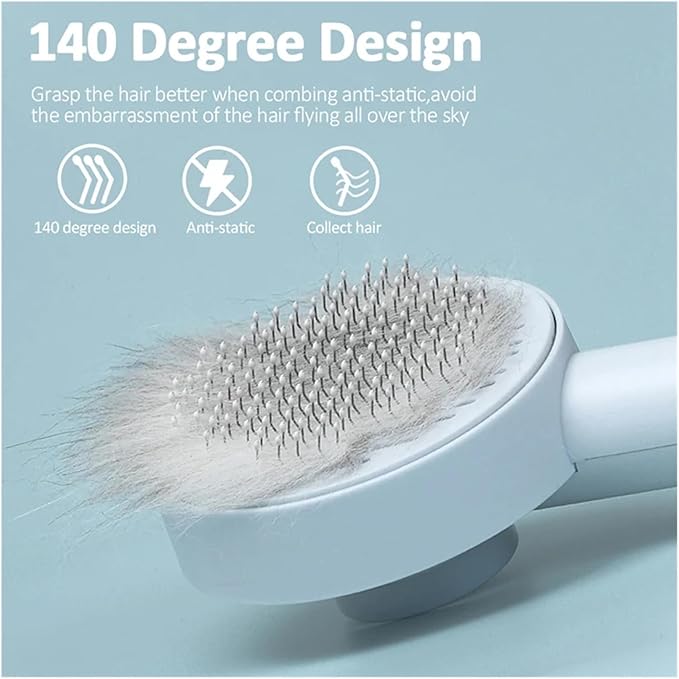 Cat Dogs Pet Hair Remover Pet Comb Pet Grooming Hair Floating Removes Comb Short Massager Goods for Cats Dog Cleaning Brush(G)