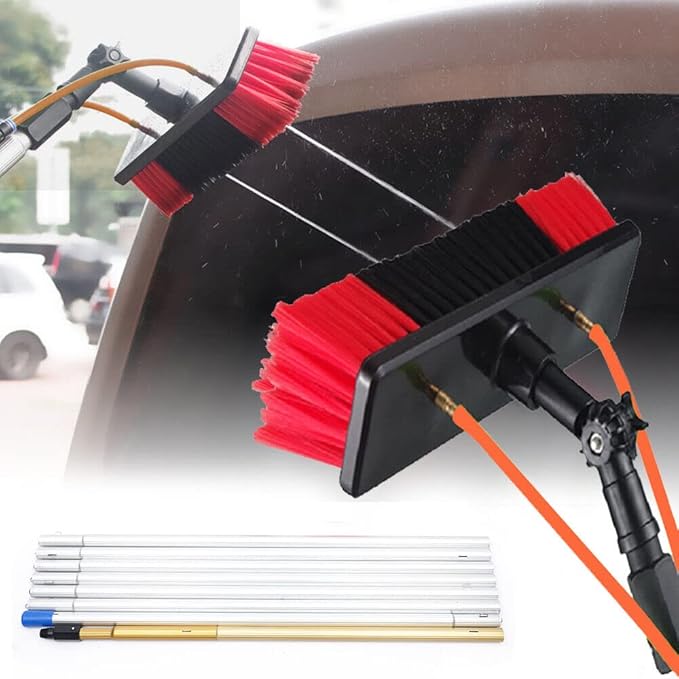 Water Fed Pole Kit Lightweight 26 Feet Pole - Window Cleaner Window Glass Solar Panel Cleaning System Washing Equipment Tool Solution