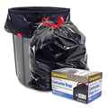 Commander 42 Gallon 2 MIL Black Heavy Duty Trash Bags - 34 x 38 - Pack of 28 - For Home Kitchen Lawn Outdoor Construction &amp Contractor