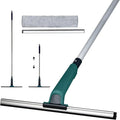 60 Professional Squeegee with Long Handle - Window Shower &amp Floor Cleaner for Glass Tile Concrete Mirror Windshield Bathroom Car Home &amp Garage