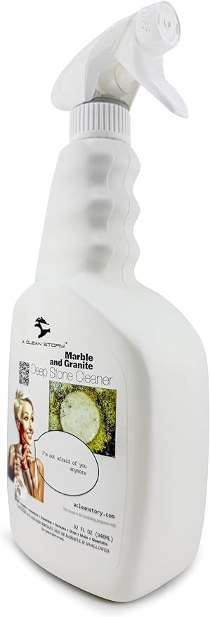 Marble and Granite Deep Stone Cleaner - 32oz Ready-To-Use Formula - Large Spray Bottle