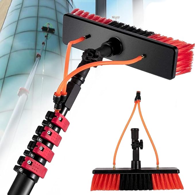 Window Cleaner with Telescopic Handle Telescopic Washing Brush for Conservatory and Solar System Cleaning 5.4M/18FT