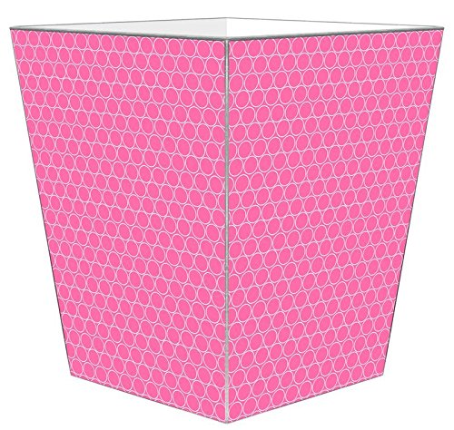 WB1747 - Mod Baby Circles Hot Pink Wastepaper Basket