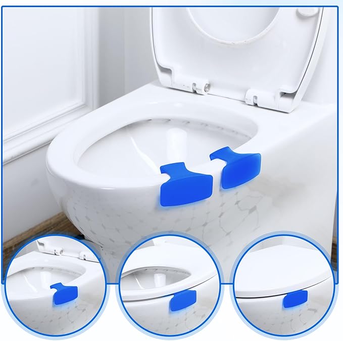 LemonRoad 12 Pack Toilet Bowl Deodorizer Rim Hanger Air Freshener Fruity Scent Toilet Bowl Fresheners for Bathroom Car Wardrobe (Blue)