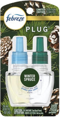 Winter Luxe Limited Edition Plug In for Odor-Fighting Fade Defy Plug Air Freshener (2) Count of 0.87 fl oz Refills (Winter Spruce)