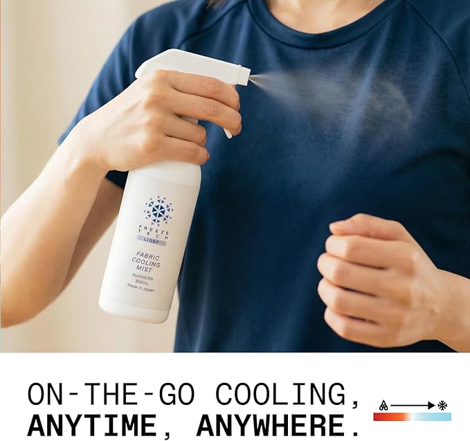 Fabric Cooling Spray powered by Freeze Tech – Alcohol-Free Fabric Mist for Clothes and Sportswear – Lightweight Quick-Dry Formula with Mint Scent (10oz / 300mL)