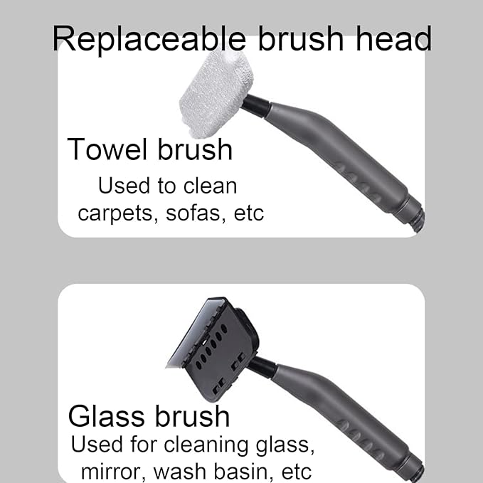 Handheld Steam Cleaner 1.2L Large Capacity Complimentary 5 Brush Heads Suitable for Home Upholstery Grout Tile Etc