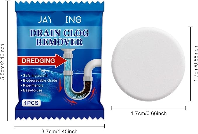 Drain Unclogging Tablets - Rapid Pipe Clearing &amp Odor Eliminator Dissolve Hair Grease &amp Debris Prevent Blockages &amp Eliminate Bad Smells in 30 Minutes(20PCS)
