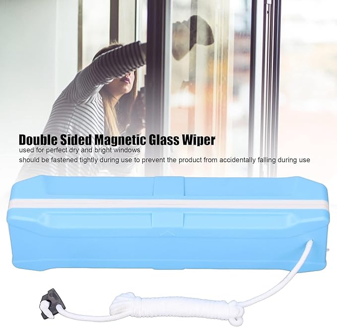 Magnetic Window Cleaner Double-Sided Glider Glass Washing Wiper Prevent Falling Glass Cleaning Brush Tool for Indoor Outdoor High Floors