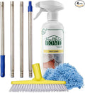 CHOMP! Grout Cleaner Bundle Includes Long Handle Stand Up Brush Refreshes Grout and Removes Stains on Tile Floors and Bathroom Walls &amp Kitchens (4 Pack Set)
