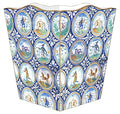Marye-Kelley WB562-Delft Tile Provencial Wastepaper Basket