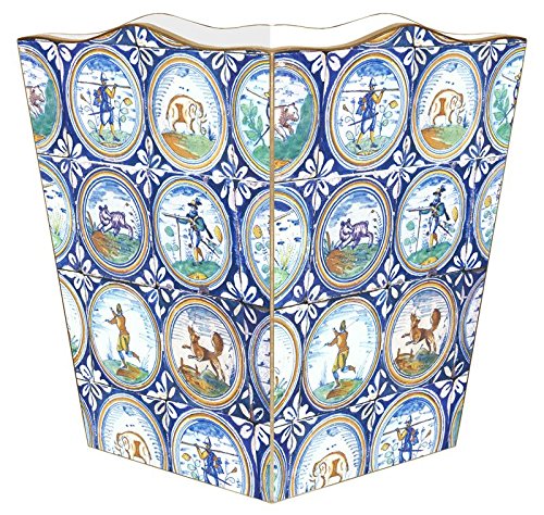 Marye-Kelley WB562-Delft Tile Provencial Wastepaper Basket