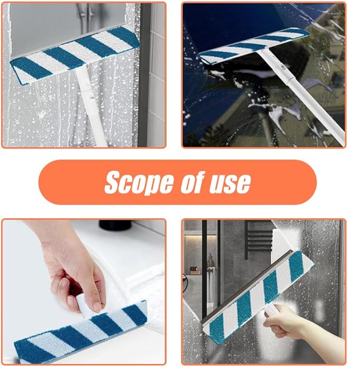 Squeegee for Window Cleaning with Spray 2025 Upgrade Dual Side Mist Retractable Window Cleaner Spray Window Cleaning Brooms 3 in 1 Household Squeegees Window Cleaning Tool Kit