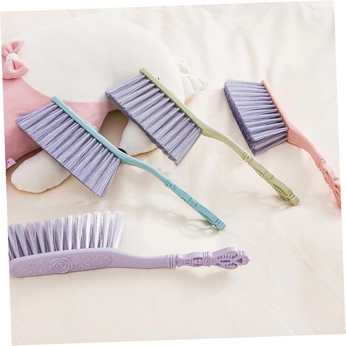 6pcs Bed Cleaning Brush Set with Hollow Handle Thickened Dusting and Sofa Cleaning Brushes Household Dust Remover Tools for Couch and Furniture (Blue Green Pink)