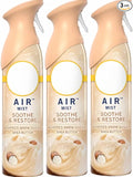 Febreez Air Freshener Spray Odor-Fighting Room Spray Soothe &amp Restore 8.8oz 3 pack
