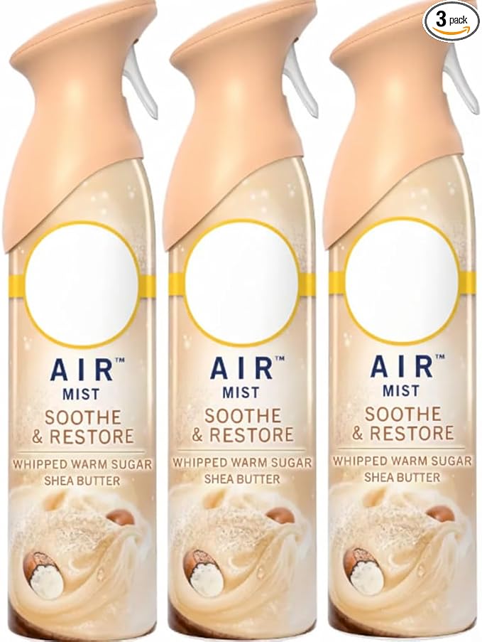 Febreez Air Freshener Spray Odor-Fighting Room Spray Soothe &amp Restore 8.8oz 3 pack