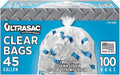 Ultrasac - Recycling Bag 45 Gallon 1.1 Mil 40x46 Clear 100 Count w/Ties