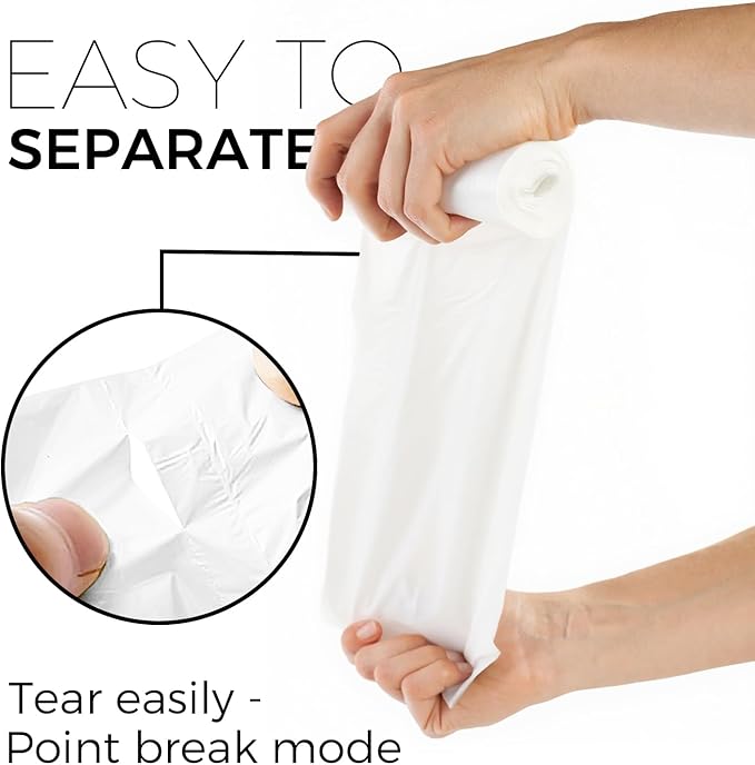 6-8 Gallon Medium Trash Bags 500 Count Super Value Bulk Kitchen Garbage Bags Unscented Clear Wastebasket Bin Liners