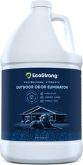 Eco Strong Outdoor Odor Eliminator Outside Dog Urine Enzyme Cleaner Powerful Pet Cat Animal Scent Deodorizer | Professional Strength for Yard Turf Kennels Patios Decks (128 OZ)