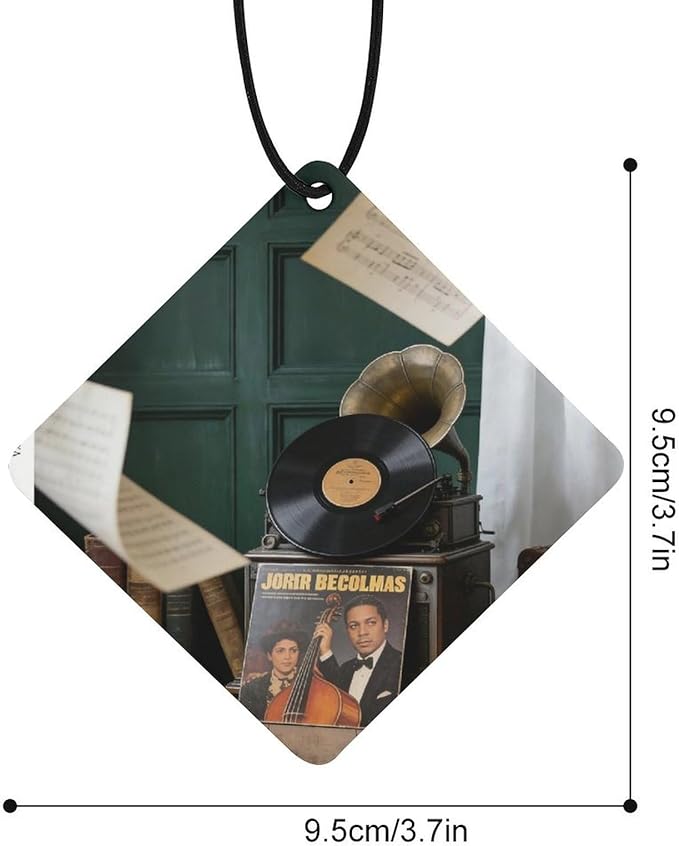 5PCS Car Air Freshener Hanging Personalized Double Sided Vintage Phonograph Car Fresheners Long Lasting New Cars Scents Cute Automotive Freshies for Closets Drawers (tea)