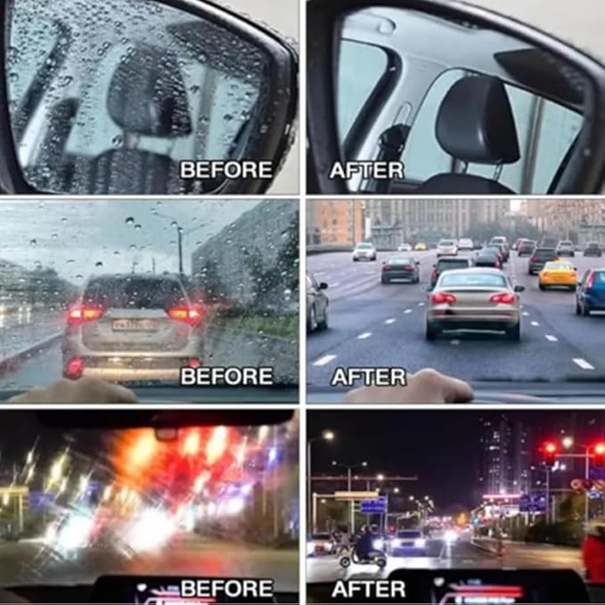 Automotive Glass Cleaner Glass Cleaning Board Automotive Oil Film Cleaning Brush Glass Oil Film Remover Hydrophobic Glass Coating for Windshield (1Pcs)