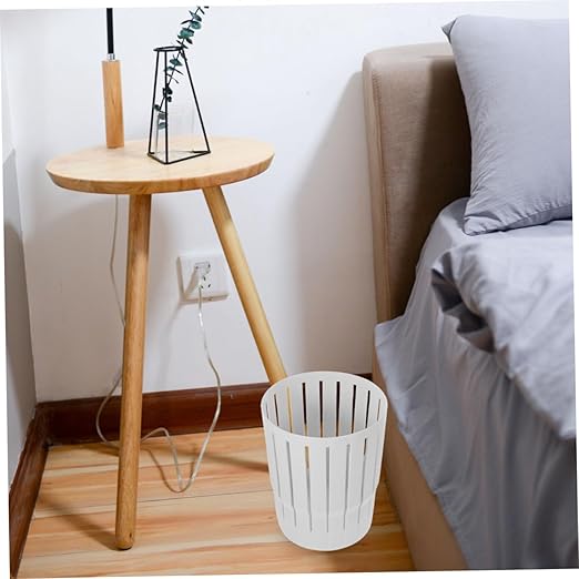 Tofficu Hollow Out Trash Can Thickened Wastebasket for Home Office Open Design Material Compact for Easy Discarding Bathroom Bedroom and Kitchen