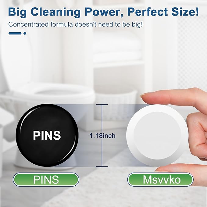Toilet Bowl Cleaners Bleach Tablets 100 PACK Automatic Cleaner for Tank Effectively Eliminate Limescale Stains &amp Odor Continuous Cleaning for Bathroom &amp Toilet