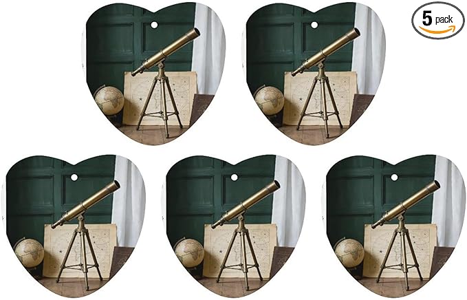 5PCS Car Air Freshener Hanging Personalized Double Sided Telescope Globe Car Fresheners Long Lasting New Cars Scents Cute Automotive Freshies for Closets Drawers (tea)