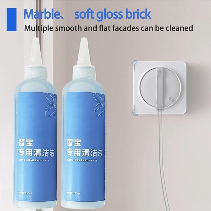 230ml Window Cleaning Solution Compatible With Ecovacs Winbot W2 Omni/ W2 Pro Omni/ W2 Pro/W1/W1 Pro/ W1S/ Mini Robot Cleaning Fluid