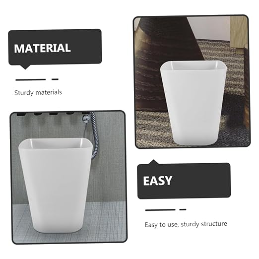 Zerodeko 3pcs Square Outdoor Trash Can Open Top Large Capacity Plastic Wastebasket for Office Bathroom and Kitchen Easy to Clean and Organize Garbage