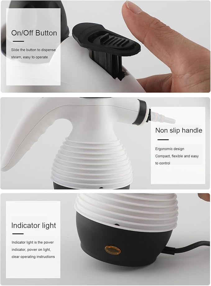 Portable Steam Cleaner Handheld Steam Cleaning Machine Pressurized Steam Washer with 16 Pcs Accessories High Efficient Multipurpose Steamer for Cleaning Home Kitchen (01)