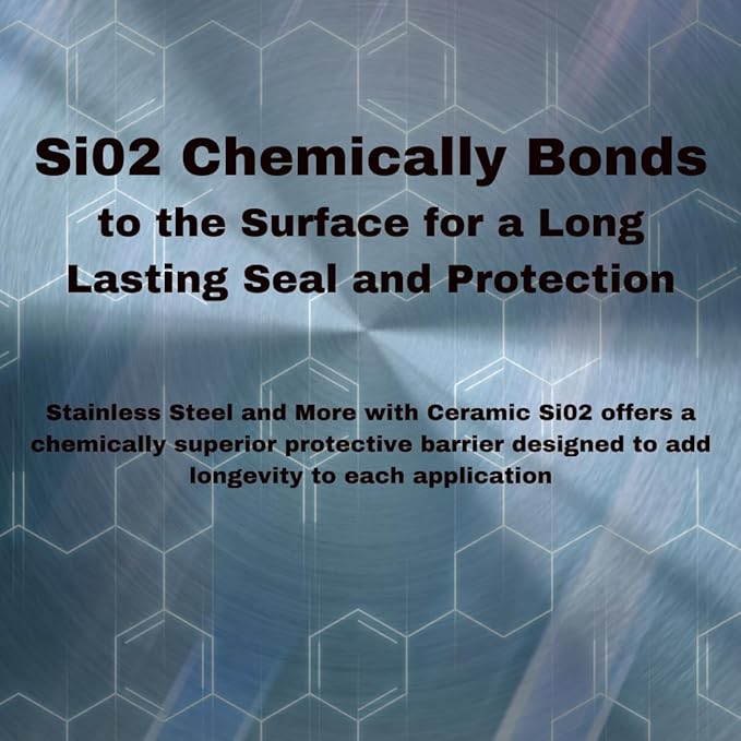 Stainless Steel and More - Stainless Steel Cleaner and Polish with Si02 Ceramic sealer to resist fingerprints smudges and water spots