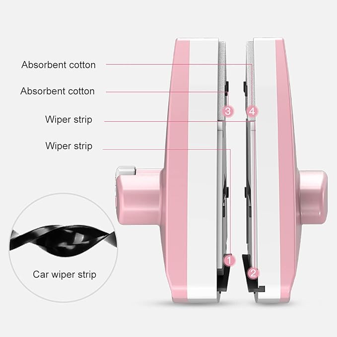 Window Cleaner Magnetic Double Side Magnetic Window Cleaner 5-Files Adjustable Glass Wiper Washing Brush Thickness 5-25Mm
