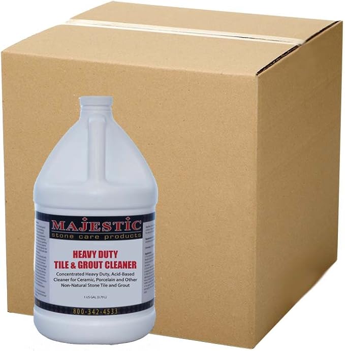 Majestic Stone Care Products Heavy Duty Tile &amp Grout Cleaner - Acid Based (Case/4 Gal.)