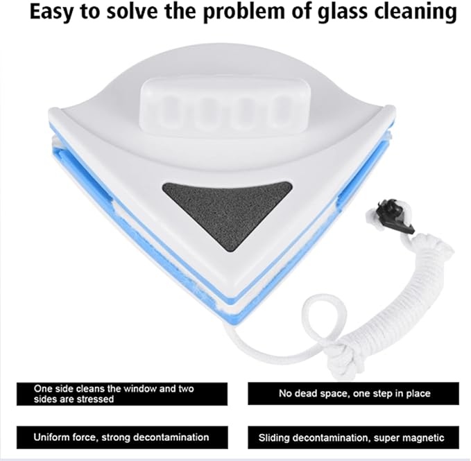 Glass Cleaning Tools Double-Side Magnetic Glass Cleaner Wiper Window Cleaning Tool Brush for Double Glazed Thickness 3-12Mm3~8mm