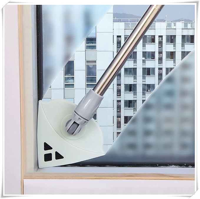 Bao Monad Glass Wiper Double-Sided Window Cleaning Cleaner Household high-Rise Building Cleaning Cleaning Tool Brush for households White (Pink)
