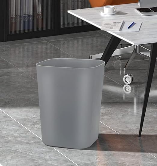 Besli 2 Gallon Small Trash Can Garbage Can Wastebasket for Bathroom Bedroom Kitchen OfficePack of 3 (Gray)