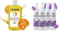 Citra Solv &amp Air Scense | Special Bundle | Concentrated Cleaner &amp Degreaser 32 fl oz| Essential Oil Air Freshener Lavender 7 fl oz 4PK| Household Cleaner Non-Aerosol | Valencia Orange &amp La