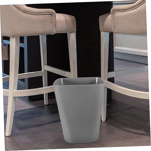 2Pcs Plastic Square Trash Bin Small for Bathroom Bedroom Office Kitchen Portable Wastebasket with Large Capacity Easy-Clean Design