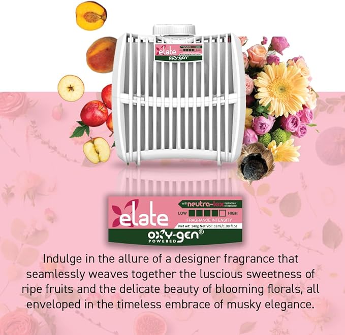 Oxygen-Pro - Elate Strong Fragrance Cartridge For Oxy-Gen Powered Commercial Air Fresheners and Deodorizers (6 Pack)