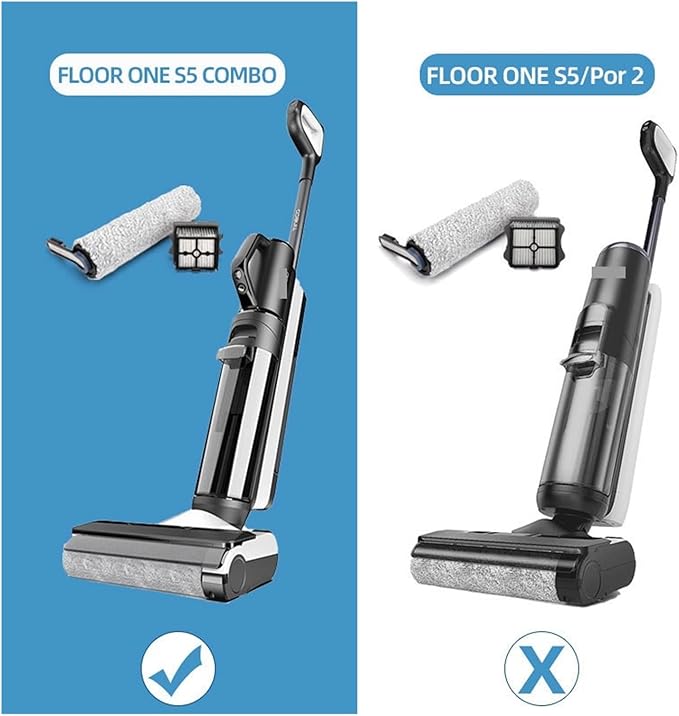 AgaShi Combo Roller BrushHepa FiltersWet Dry Cordless Vacuum Cleaner Spare Parts Accessories ReplacementCompatible for Tineco Floor One S5 (Color : 6 Filters)