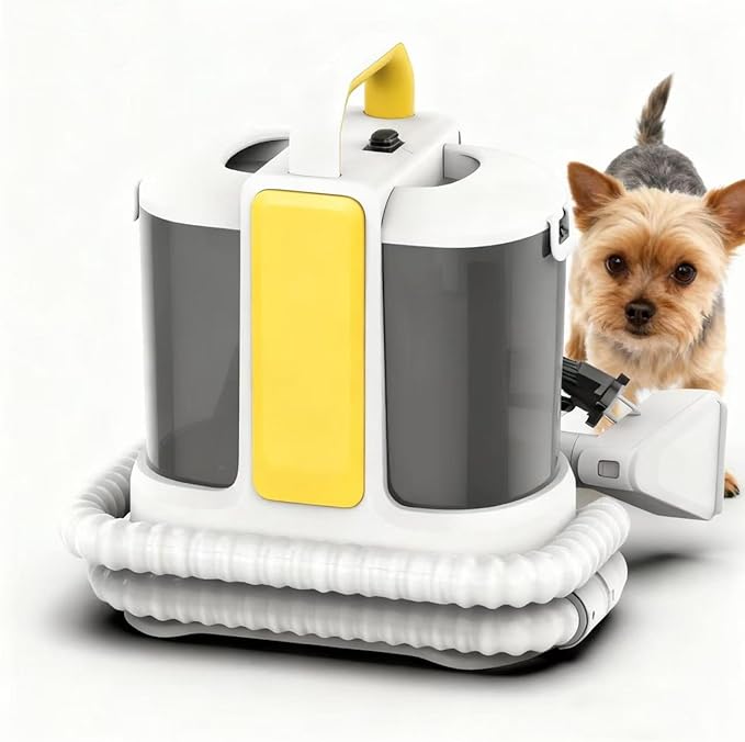 Portable Carpet Upholstery &amp Area Rug Cleaner with Pet Mess Toolfor Pet Stains Furniture Sofa Stairs &amp Car Deep Cleaning with Dual Brush Heads &amp Cleaning SolutionYellow