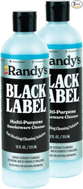 Randy's Black Label Cleaner - (12 fl oz) - Best Multipurpose Surface Cleaning Solution for Glass Tops Metal and Ceramic Surfaces - Glass Top Cleaner for Streak-Free Finish - 02-Pack
