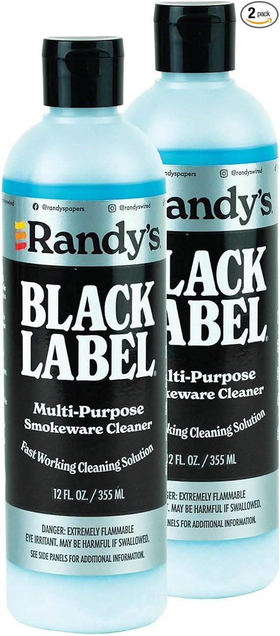 Randy's Black Label Cleaner - (12 fl oz) - Best Multipurpose Surface Cleaning Solution for Glass Tops Metal and Ceramic Surfaces - Glass Top Cleaner for Streak-Free Finish - 02-Pack