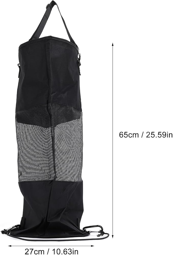 Boat Trash Bag Nylon Mesh Reusable Portable Boat Garbage Container with Lanyard for Outdoor Seaside