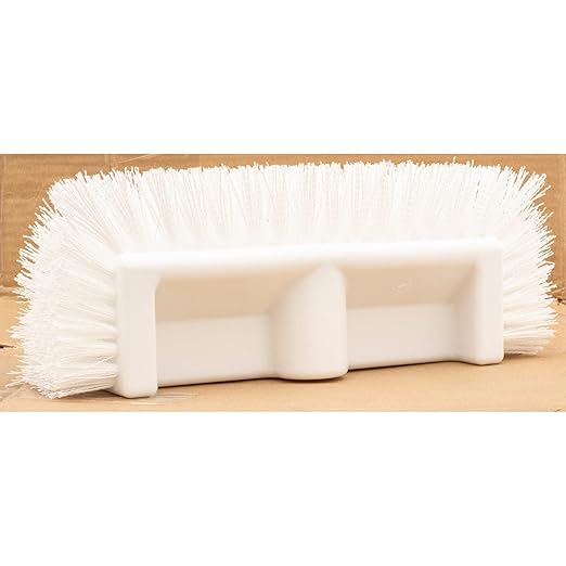 SPARTA Multi-Level Tile Scrub Brush 12 Wide Brush Head Heavy-Duty Tile Cleaning Brush with End Bristles for Commercial Tiles Tubs and Floor Plastic 12 Inches White