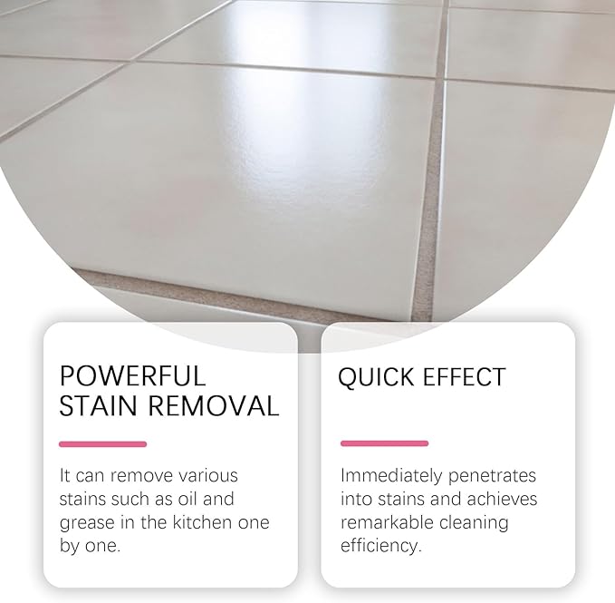 Multi-Purpose Tile Cleaner For Kitchen &amp Living Room - Degreases Removes Stains Shines &amp Polishes - Fast-Acting Easy To Use(3PCS)