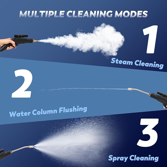 Moongiantgo Steam Cleaner 1700W High Pressure Handheld Steamer for Cleaning Chemical-Free Cleaning Machine for Home Use Bathroom Grout Tile Kitchen Grease Floor Gaps Auto Detailing