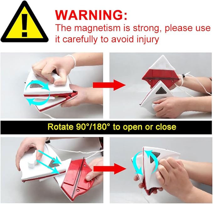 Glass Cleaning Tools Double Side Glass Cleaning Brush Magnetic Window Household Tools Wiper Thickness 15-30Mm15~30mm